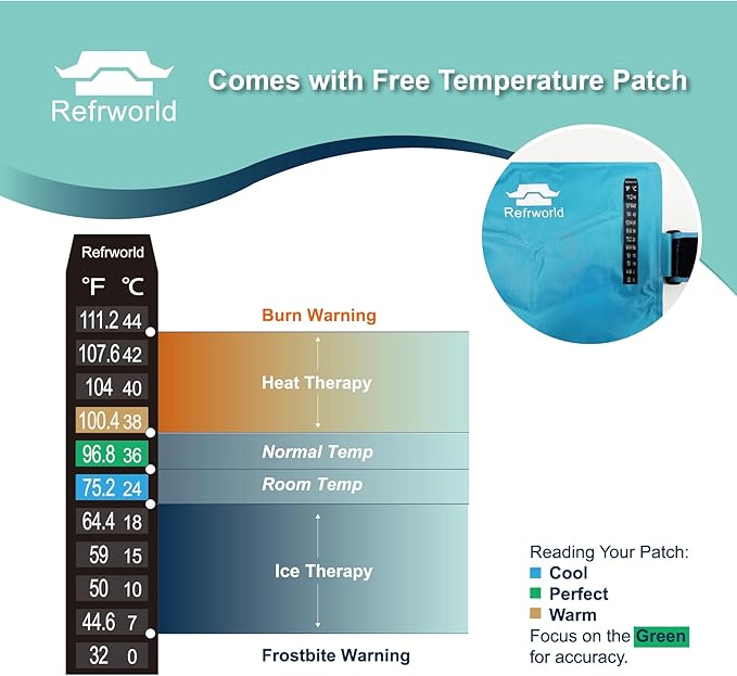 XXL Long-Lasting Cold Ice Pack Wrap for Full Back Pain Relief——Reusable Gel Ice Pack for Shoulder,Hip,Thigh&Calf——21"x13" Robin's Egg Blue