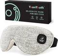 Heated Eye Mask for Dry Eyes, FSA Eligible HSA, Cordless Warm Compress for Eyes, Light Blocking Eye Heating Pad, Styes, Sleep, Cover Washable, Rechargeable, Light Gray