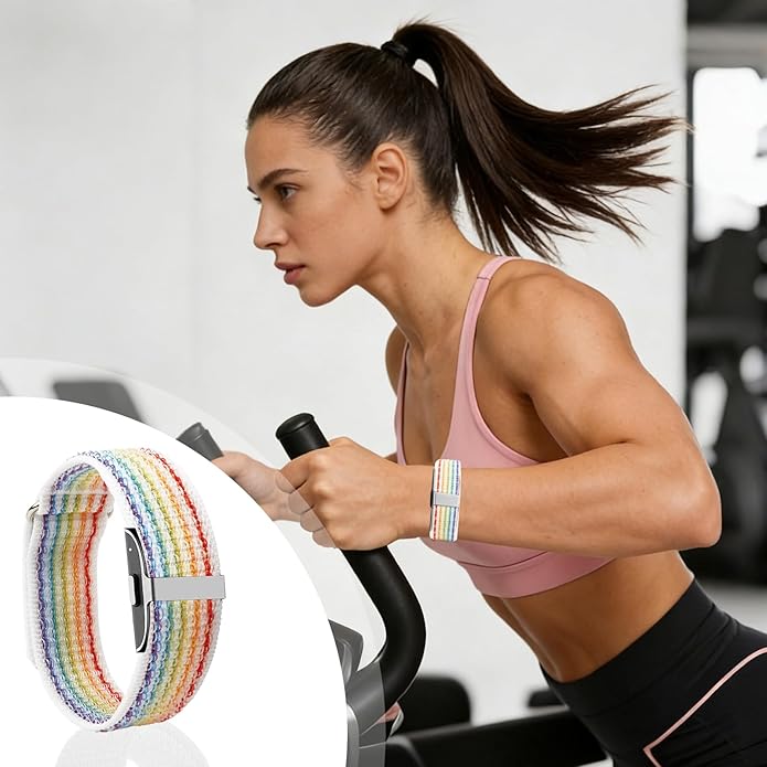Nylon Loop Replacement Strap Compatible with Hume Health Band, Soft Breathable Adjustable Sport Wristband for Fitness Tracker, Women & Men