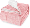yescool Weighted Blanket for Adults (15 lbs, 60" x 80", Hot Pink) Heavy Blanket for Sleeping Perfect for 140-160 lbs, Queen Size Breathable Blanket with Premium Glass Bead, Machine Washable