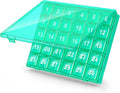 Monthly Pill Organizer Once a Day - 30 Day Pill Organizer Box - Easy to Open - Large Compartments Portable Case for Travel, Month Pill Cases Medicine Organizer for Vitamin (Green)