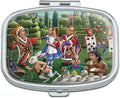 Alice in Wonderland Garden Party Rectangle Pill Case Trinket Gift Box