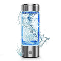 SHINKAI Hydrogen Water Bottle 450ml Portable Hydrogen Ionizer with SPE/PEM Technology, Rechargeable Hydrogen Rich Water Generator for Home, Office, Travel & Gym (Silver)