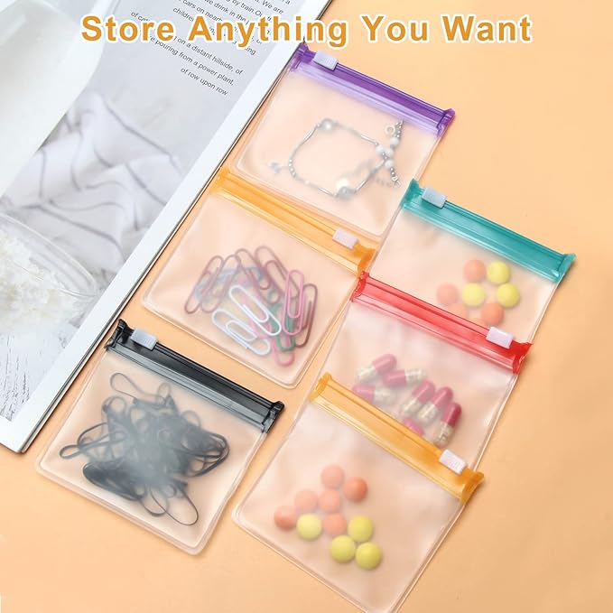 70 Pieces Pill Pouch Bags Zippered, Anglecai Reusable Pill Pouch for Medicine Bags Portable Self Sealing Travel Medicine Packets with Slide Lock Drug Baggies