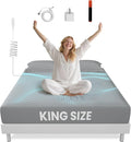 Grounding Sheets King Size - 90% Organic Cotton + 10% Pure Silver Fitted Bed Sheet for Earthing - 400 Thread Count Deep Pocket Grounded Bedsheets - Improved Sleep Down to Earth Ground Bedding