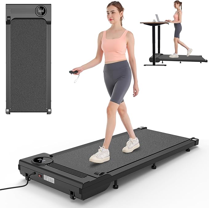 ANCHEER Walking Pad 3.0HP Under Desk Treadmill 300lbs Weight Capacity with Remote Control, Compact Electric Treadmills for Home/Gym/Office with LED Screen, Ultra-Quiet, Installation-Free