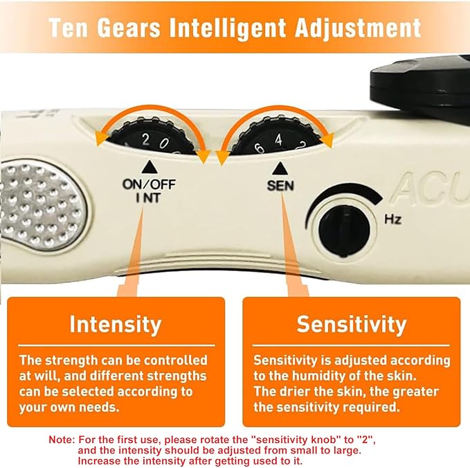 Electronic Acupuncture Pen - Acupressure Pen - Electric Acupuncture Pointer, Massage Pen, Rechargable, Find Acupoints Automatically with 3 Massage Heads