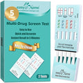 Easy@Home 5 Panel Instant Drug Test Kits - Testing Marijuana (THC), COC, OPI 2000, AMP, MET/mAMP- Urine Dip Drug Testing - #EDOAP-254-2 Pack