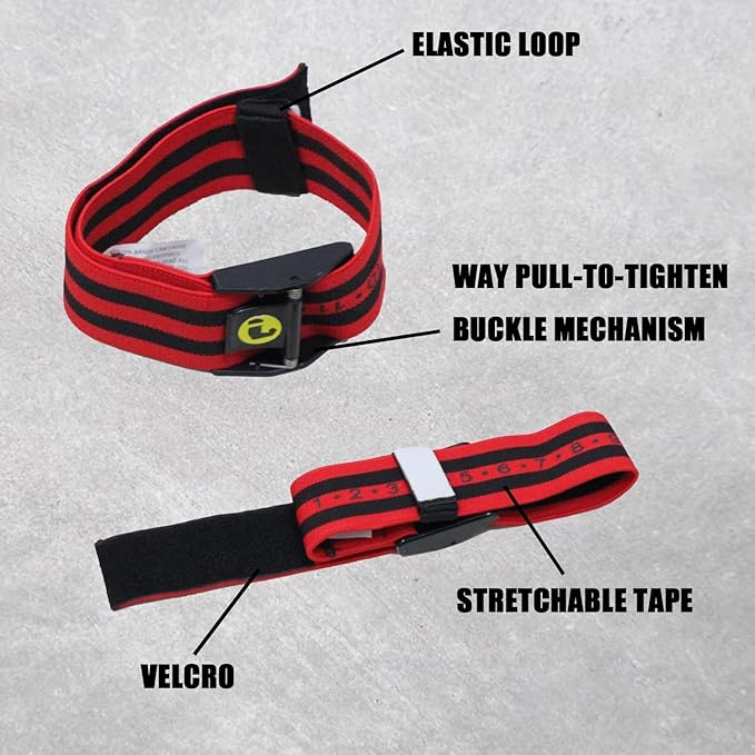 Blood Flow Restriction Bands for Women & Men, Booty Bands for Buttock Building, Occlusion Training Straps for Glutes, Hips & Legs to Increase Muscle Mass, Fitness Resistance Bands for Home Workouts