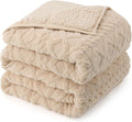 Weighted Blanket Twin Size 10lbs, Cozy Warm Adult Weighted Blankets for Sleeping and Calming, Classy Soft Jacquard Sherpa Weighted Blankets for Sofa Lounging and Bed, Beige, 48 x 72 inches