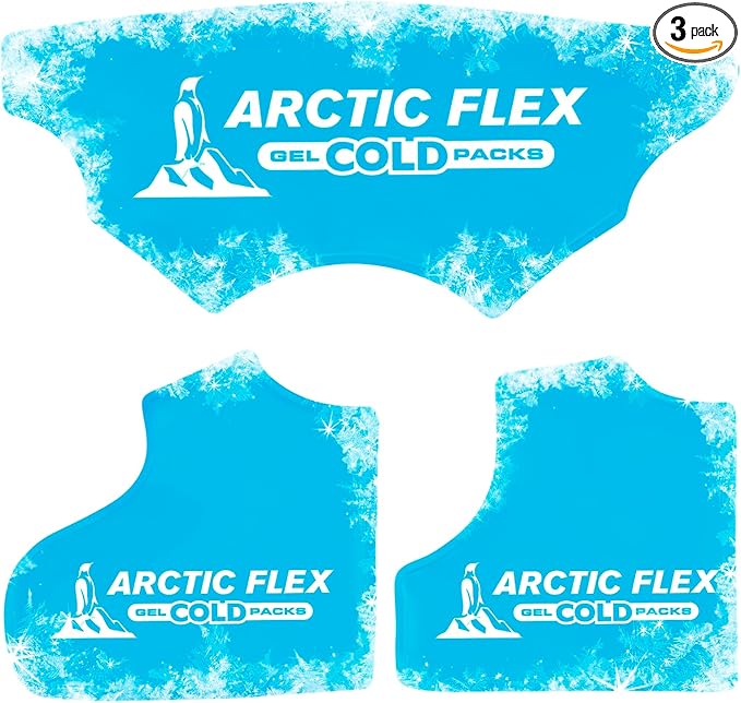 Arctic Flex Gel Replacement Packs - Ice Packs Reusable for Ankle Ice Brace - Hot and Cold Gel Pack for Injuries, Pain Relief, Swelling - Flexible Therapy Compression Wrap - Athletic, Women, Men