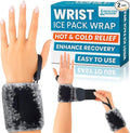 Arctic Flex Wrist Ice Pack Wrap (Pair) - Hot & Cold Gel Therapy Compress for Joint Pain Relief - Reusable Compression Sleeve Freeze & Microwavable - Support for Bruise, Swelling & Rheumatoid Arthritis