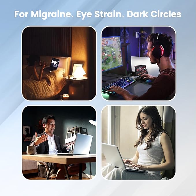 Eye Massager with Heat,Music,Compression, Heated Eye Mask Massage for Migraines & Headache Relief, Reduce Dry Eyes Improve Sleep, Reduce Strain. Birthday and Valentines Day Gifts for Women Men Him