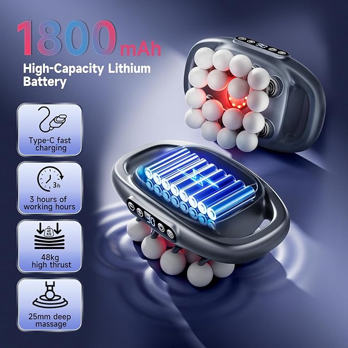 16-Head Massage Gun Kit, With 3 Modes And 30 Levels Of Adjustable Strength, Electric Deep Tissue Massager For Neck, Shoulder, Back, Leg Muscle Pain Relief, Ideal Gift For Women, Men, Moms And Dads