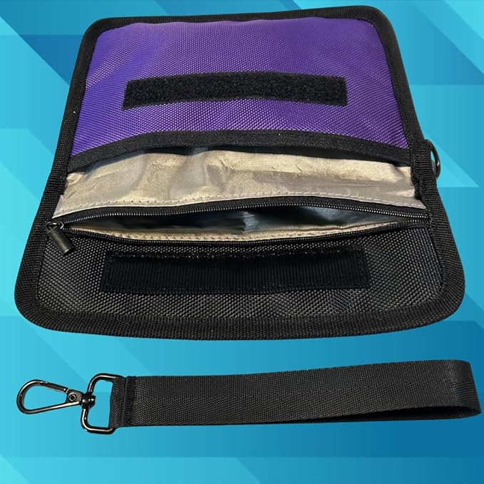Large Faraday Bags for Phones with Two Pockets, RFID Blocking Sleeves, Signal Blocking Shield, Faraday Key Fob Protector, RFID Faraday Pouch for Key fob w/Removable Handle