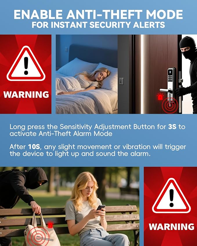 Hidden Camera Detectors with Viewfinder Bug Detector & Spy Camera Finder, Perfect for Hotels, Car, Travel & Office with Rechargeable Battery for 7 Levels Sensitivity 4 Modes