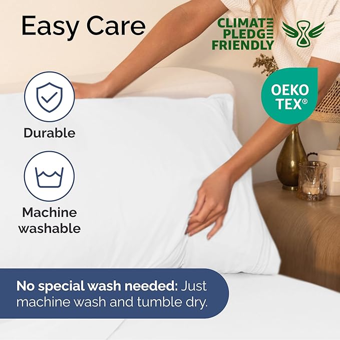 Cal King Size 4 Piece Sheet Set - Extra Soft, Breathable And Cooling Sheets - Hotel Luxury Bed Sheets for Women & Men - Deep Pockets, Easy-Fit & Wrinkle-Free Sheets - Bright White Oeko-Tex Bed Sheets