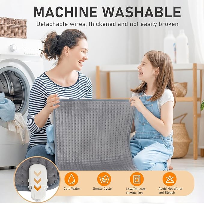 Heating Pads Large 17x33 Electric Heating Pad for Period Cramps Neck and Shoulders and Back Moist Dry Heat Auto Shut Off XL Heat Pad Birthday Gifts for Women Men Dad Mom - Portable Full Body Hot Pads