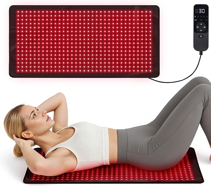 35" x 17" Red Light Therapy for Body - 660nm Red & 850nm Near Infrared NIR, Tri-Chip 1536 LEDs Therapy Mat, 100 mW/cm² High Irradiance