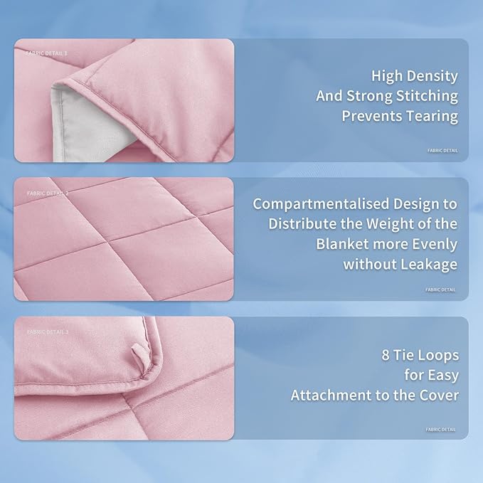 Topcee Weighted Blanket for Adults (15 lbs, 60" x 80") Queen Size Soft Cooling Heavy Blanket Sleeping, Apply to 130-160 lbs Body, Thick Breathable Blanket with Glass Bead, Easy Care