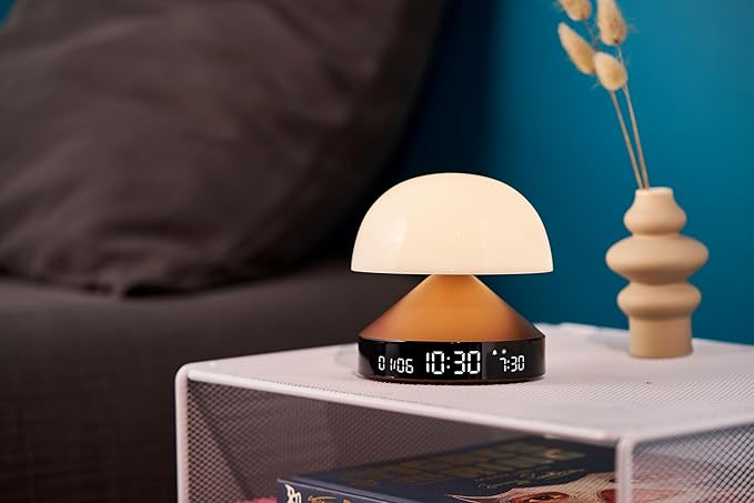 Lexon Mina Sunrise Alarm Clock, Wake Up Light & Sunset Lamp for Sleep Routine - Bronze