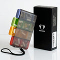 Travel Pill Organizer – Weekly Case for Once-Daily Use, Compact Pill Box 7 Day for Purse, Smooth Slide-Out Access, 8 Compartments for Daily Vitamins and Supplements, Easy to Use at Home or On the Go