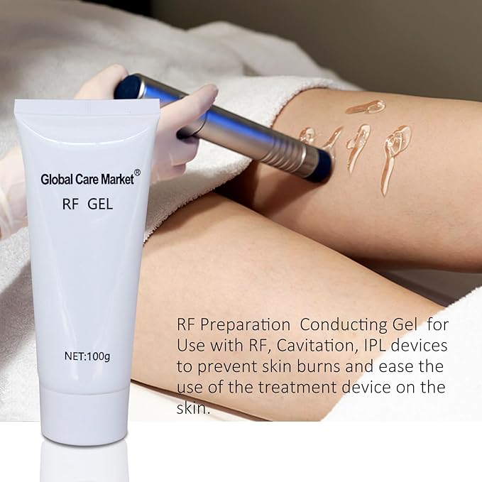 RF Gel 4 Pack-Conductive Gel for Facial Microcurrent, Hydrating Cream for Use With Radio Frequency Face and Body Machines, Skin Cooling Primer for IPL Hair Removals