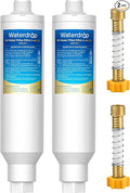 Waterdrop RV Water Filter, NSF Certified, Reduces Chlorine, Bad Taste, Odor, 2 Pack, Flexible Hose Protector