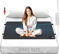 Grounding Mat for Bed, Carbon Fibre + PU Grounding Mattress for Improved Sleep and Pain Relief, Grounding Mat with Grounded Cord, Test Pen (King - 27"x 78")