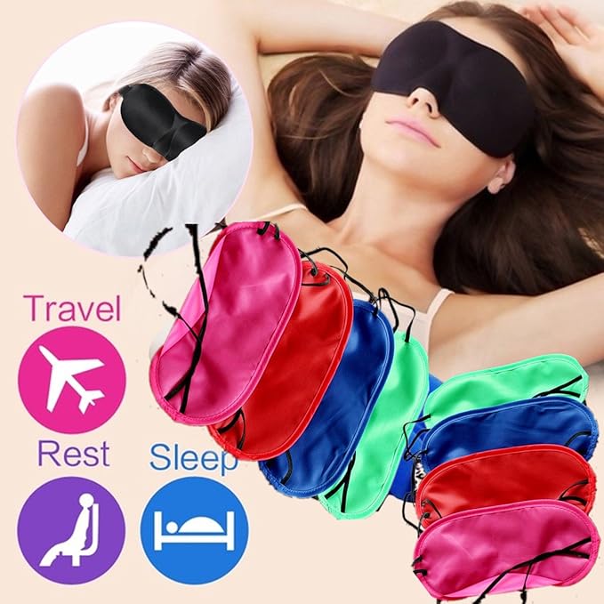 Silk Eye Masks for Sleep,100% Light Blocking Sleeping Mask for Women, Night Blindfolds for Party Games,Adjustable Comfortable Eye Covers for Gifts, Traveling, Sleeping, Yoga