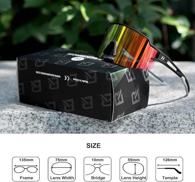 ROCKBROS Photochromic Sports Sunglasses for Men Women Cycling UV Protection