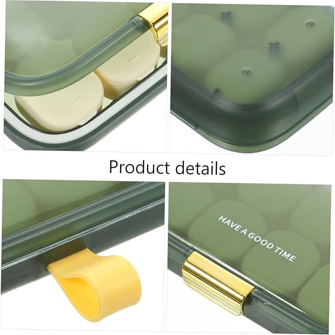 Portable Medicine Organizer Box Multipurpose Pill Container with Lid Convenient for Daily Use Travel Lightweight Design for Home Office and Outdoor Activities