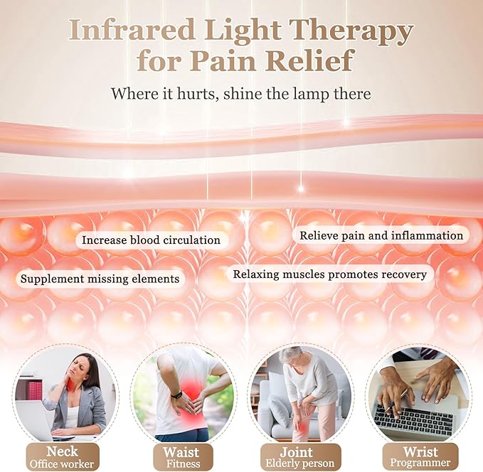 Infrared Heat Lamp - Tdp Far Infrared Mineral Heat Lamp, Therapy for Body Neck Shoulder Joints Back Pain Relief, Adjustable Home Use Heater, Desktop Portable Standing Device （110v,250w）