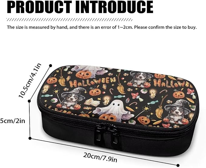 Halloween Ghost Pumpkin Insulin Cooler Diabetic Carrying Case, Travel Medicine Decor Bag with Handle, Portable Diabetic Kits Storage Bag for Glucose Meter Insulin Pens and Accessories