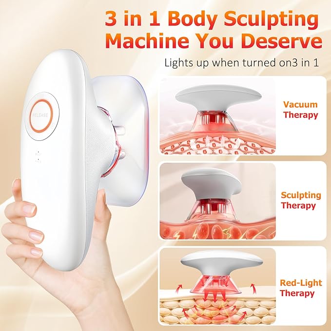 COMEBY Body Sculpting Machine - Professional Cordless Cellulite Massage Tool- Suitable for Belly, Neck, Legs, Hip, Arms