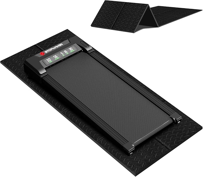 Walking Pad Mat for Carpet, Treamill Mat for Hardwood Floors, High Density, 0.2" Thickness, Folable, Floor Protection Mats for Bike, Elliptical, Treadmill