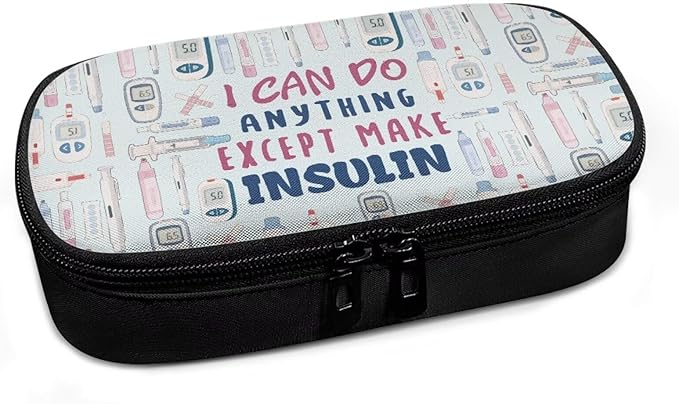 Rnyleeg Diabetic Bags for Supplies Reusable Insulin Bag for Women Men Small Diabetic Supplies Storage for Home Medicine Carrying Case Glucose Meter Cases