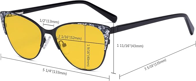 Eyekepper Oversize Ladies Butterfly Design Blue Light Glasses -Computer Screen Eyegalsses Women
