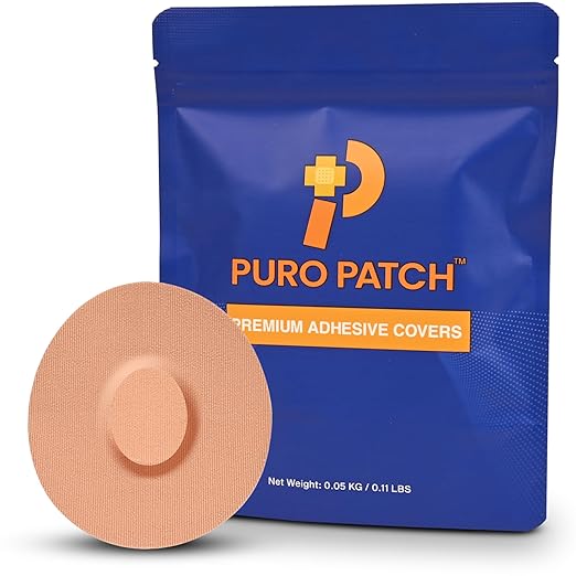 Premium Adhesive Covers - Compatible With Your Dexcom G7 Continuous Glucose Monitoring CGM sensor - 20 Pack, Waterproof & Sweatproof Patches, Lasts 10-14 days, Pre-Cut Medical Tape - Great Protection (Tan)