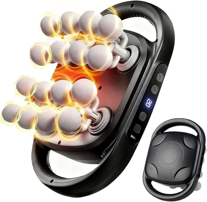16 Head Massage Gun Deep Tissue, Back Massager for Pain Relief, Muscle Massager 9 Modes 20 Levels for Fitness Running Work Shoulder Waist Thigh Muscle Relaxation Gift for Women Men Moms Dads