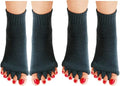 Toe Separator Yoga Gym Sports Massage Foot Alignment Socks 2 Pairs