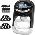 Grip Strength Tester Hand Dynamometer - Grip Strength Trainer Electronic Hand Gripper Strengthener Wrist Exerciser Meter Digital Training Gauge 265 Lbs / 120 Kgs for Sport School Home Use
