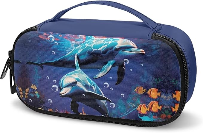 Ocean Dolphin Insulin Cooler Travel Carrying Case, Portable Diabetes Cold Medication Organizer, Upgraded Chill Pill Insulation Bag for Insulin Pen Syringes Needle Kits Holder