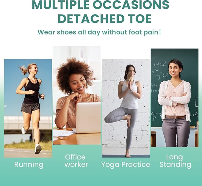 Welnove 12-Pack Gel Toe Separators – Bunion Pads – Toe Spacers for Straightening Overlapping Toes for Men and Women - Transparent