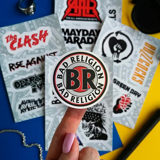 BulbaCraft Punk Rock Stickers - Band Stickers for Adults, Self-Adhesive and Waterproof Decals, Punk Rock Laptop Decals for Skateboards and Scrapbook, Gifts for Women & Men
