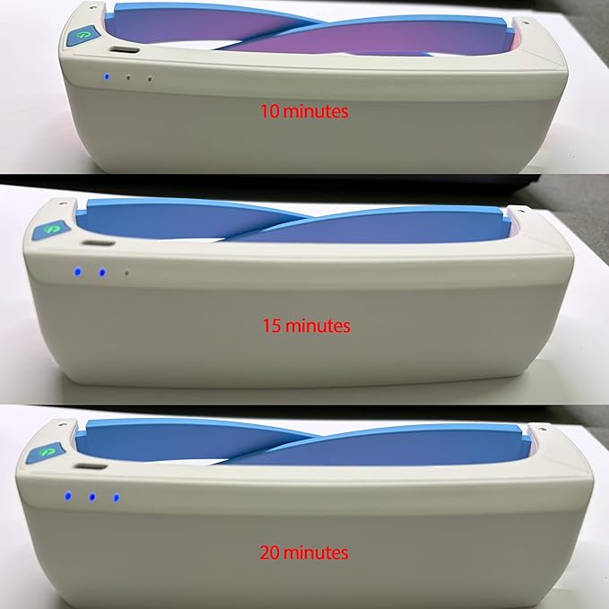 Red Light Therapy Glasses 670nm – UV-Free Wearable Light for Eye Comfort, Visual Wellness & Relaxation – Rechargeable, Adjustable Timers, Gentle Non-Invasive Red LED Glasses