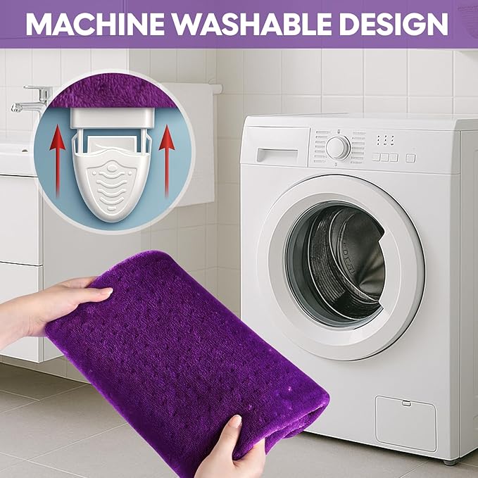 Heating Pad,Electric Heating Pads for Back,Neck,Abdomen,Moist Heating Pad for Shoulder,Knee,Arms,Legs,Dry/Moist Heat & Auto Shut Off,Birthday Gifts for Men and Women, 24x12 Inch(Purple)
