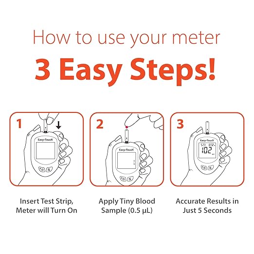 Easy Touch Glucose Meter Kit Combo (Includes Meter Kit and 100 Test Strips)
