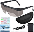 Aviation Flight Training Glasses Adjustable View Limiting Goggles Device with Glasses Box and Tag (Gray)