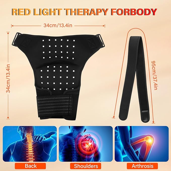 Cordless Red Light Therapy for Shoulder, 5000mAh Battery Portable Near Infrared Light Therapy for Shoulder & Joint